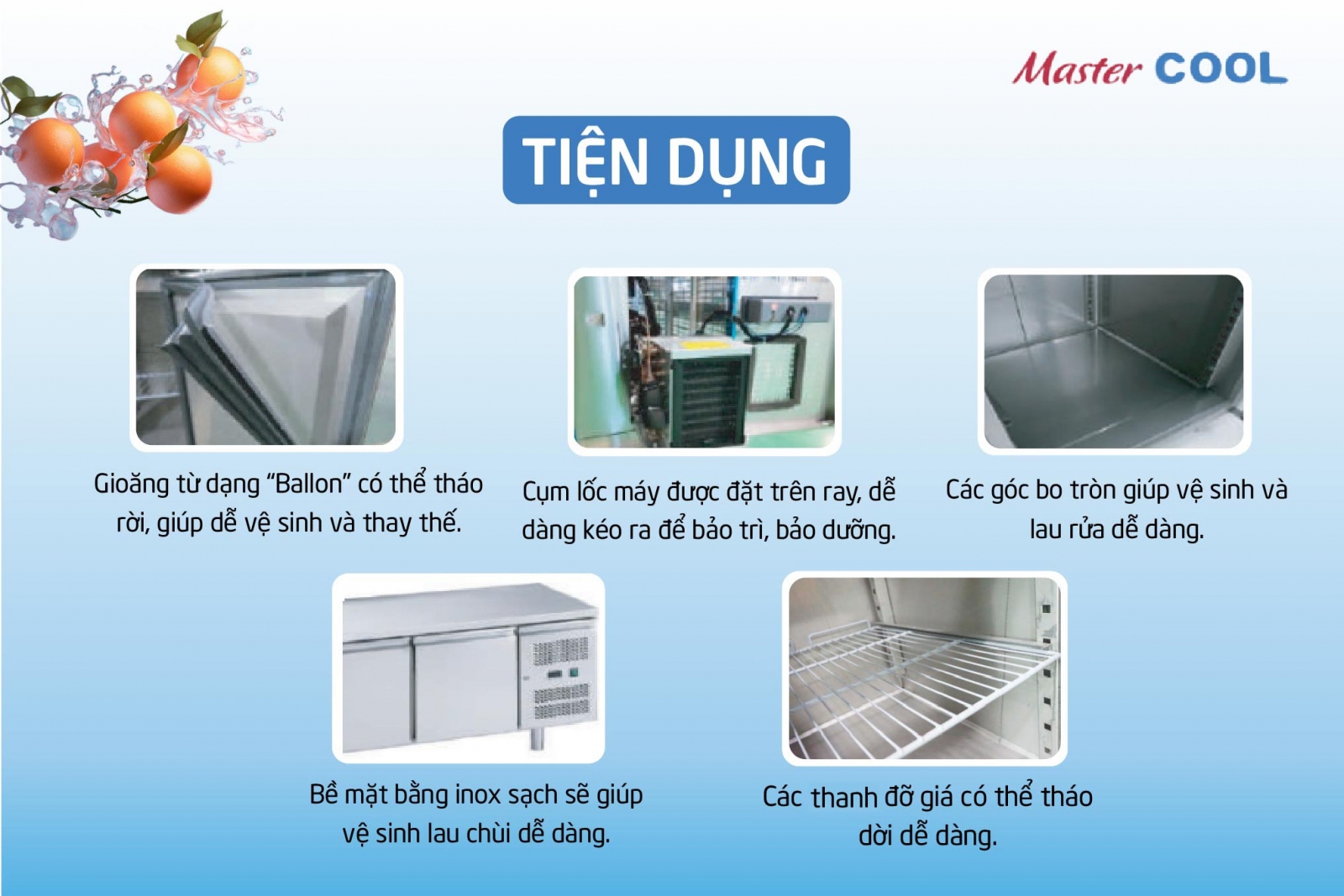 Bàn trữ lạnh công nghiệp tiện dụng