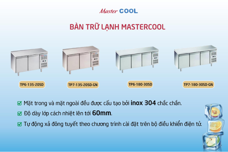 Tổng quan về bàn trữ lạnh MasterCOOL 